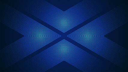 Poster - Dark blue simple abstract background with lines in a geometric style as the main element.