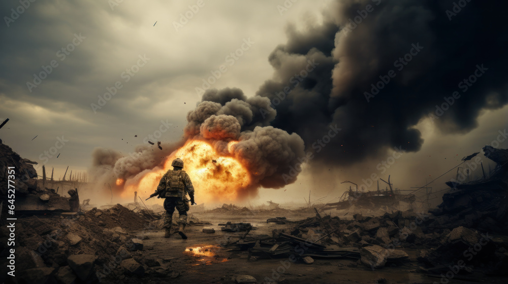 War's Fury Unleashed: Special Forces Soldiers Amidst a Battlefield ...