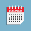 © corben_dallas - Vector template icon page calendar, month December