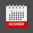 © corben_dallas - Vector template icon page calendar, month December