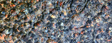 Transparent Water Stones On The Bottom Multicolor Abstract Pattern