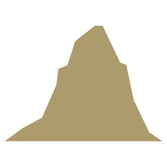 Sticker - Mountain silhouette flat illustration