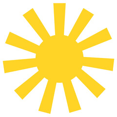 Sticker - Sun flat illustration