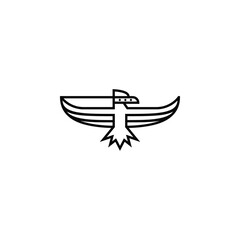 Sticker - Eagle and knife logo design.