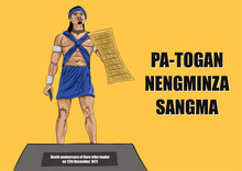 Vector Illustration Poster Of Pa Togan Sangma,  Garo Tribe Leader Indian State Of Meghalaya. Pa Togan Sangma, Togan Sangma
