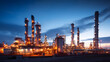 © Blake - Evening Twilight at the Desert-Based Oil Refinery Plant