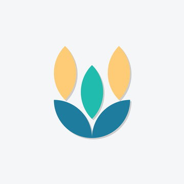 illustration of a logo set of leaves