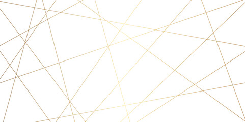 Wall Mural - abstract luxury gold geometric random chaotic lines with many squares and triangles shape on white b