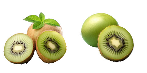 Sticker - Sliced kiwi on a transparent background