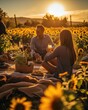 © Daunhijauxx - couple picnic in the park at sunset