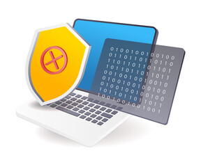 Poster - Virus malware hacker computer system server security