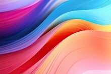 Abstract Rainbow Wave Design For Modern Wallpapers, Blending Vibrant Colors Seamlessly.