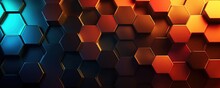 Free Photo Technological Style With Colorful Hexagon Pattern Abstract Background. Layout Design Templates. Generative AI