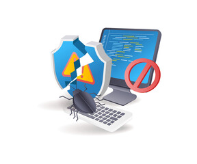 Poster - Malware viruses attack computer data security