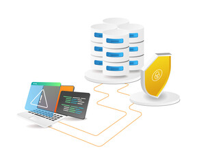 Aufkleber - Database server security warning