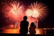 kids watching fireworks on years eve