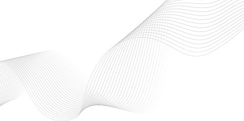 Fototapete -  Abstract grey white wave lines dynamic flowing colorful light isolated background. illustration design element in concept of music, party, technology, modern, wallpaper, business card, banner, flyers