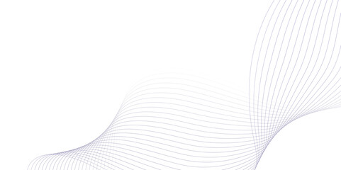 Fototapete - abstract soft blue purple wave lines dynamic flowing colorful light isolated background. illustratio