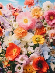 Poster - Vertical wallpaper. Lots of wildflowers.