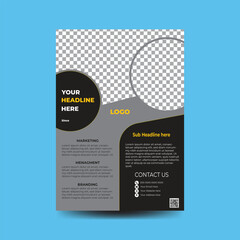 a4 size modern business flyer template for industrial site also used for marketing, business proposa