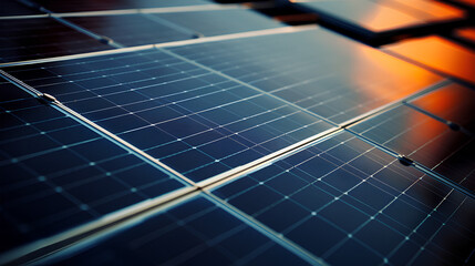 close up solar panels. renewable solar source of energy. 