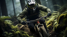 A Bike Riding In The Forest, Mountain Rider, Forest, Dirty