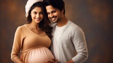 Happy Young Indian Couple Expecting A Baby