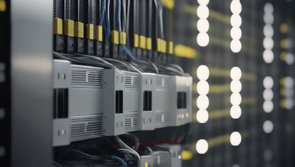 Poster - Network Server Maintenance. Tools and equipment for IT professionals maintaining server networks for uninterrupted operation..