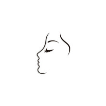 Beauty Logo, Woman Face Logo, Simple Face Logo