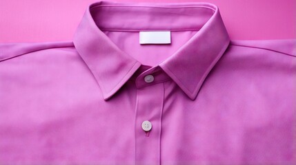 Wall Mural -  a close up of a pink shirt with a tag on it.  generative ai