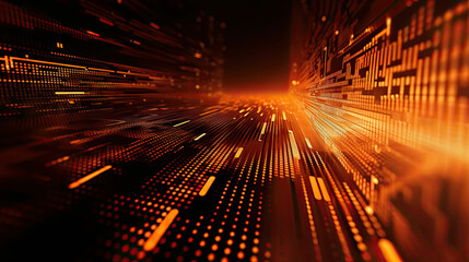 Red Technology abstract patter for Futuristic Background, Generative Ai