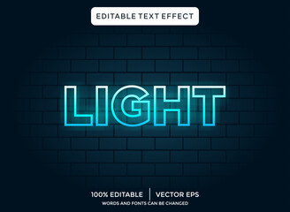 Poster - light 3D text effect template