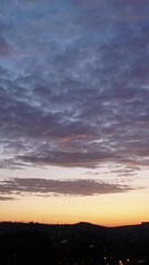 Wall Mural - time lapse of clouds at sunset, clouds in the sky timelapse