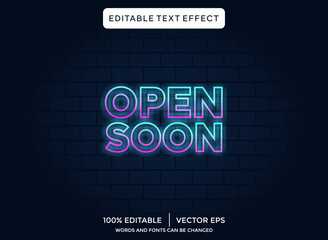 Poster - open soon 3D text effect template