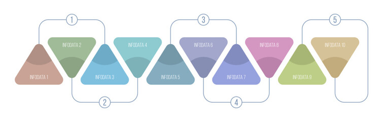 Wall Mural - infographic design template with 5 options, steps or parts. the concept of consecutive stages of the