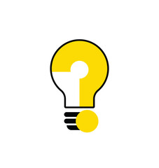Poster - Light bulb, creative logo vector illustration. Mix electric lamp and
