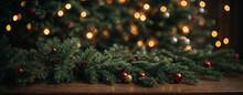 Christmas Tree Branches Background