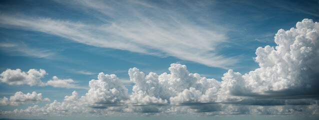 Poster - blue sky with clouds