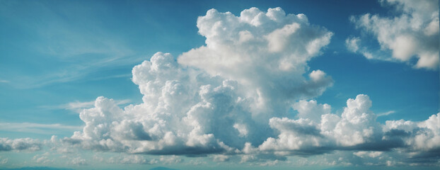 Poster - blue sky background with clouds