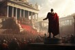 The Triumph of Julius Caesar: A Momentous Scene Portrays His Proclamation as Dictator, Shaping History's Course

