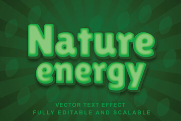 Nature energy 3d text effect