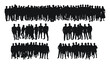 © Mar - Image of crowd silhouette, group of people. Workers, audience, crowded, corporate, working, teamwork