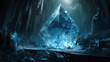 © Gimbalock - Giant blue crystal inside a cave