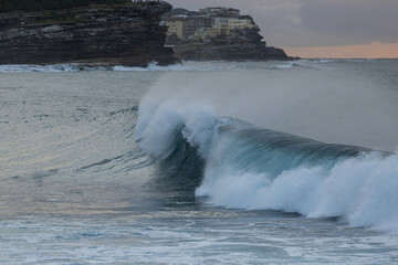 Wall Mural - A big wave splash in the ocean.