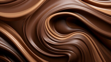 Chocolate swirl background. Clean, detailed melted choco mass.	