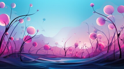 Wall Mural - An abstract background with a fluid bubble pattern with waves and interesting shapes. Generative AI. 