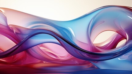 Wall Mural - An abstract background with a fluid bubble pattern with waves and interesting shapes. Generative AI. 