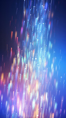 Poster - Flying lights. Pink, blue colors. Abstract background.