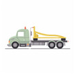 © Paper - Flatbed truck, 2D, simple, flat vector, cute cartoon, illustration, transportation, logistics, child-friendly, educational materials, whimsical graphics, charming design, lovable, playful.