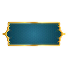 Wall Mural - luxury golden arabic islamic text box title frame border set with ornamental illustration